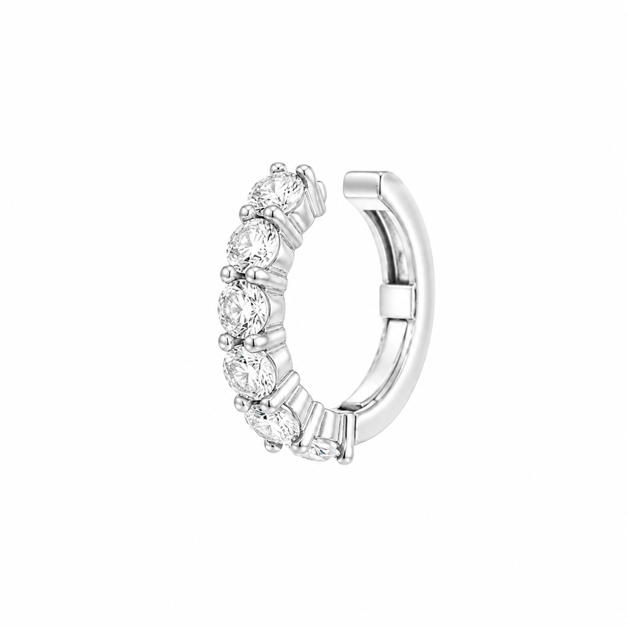 EAR CUFF IN ORO BIANCO CON DIAMANTI