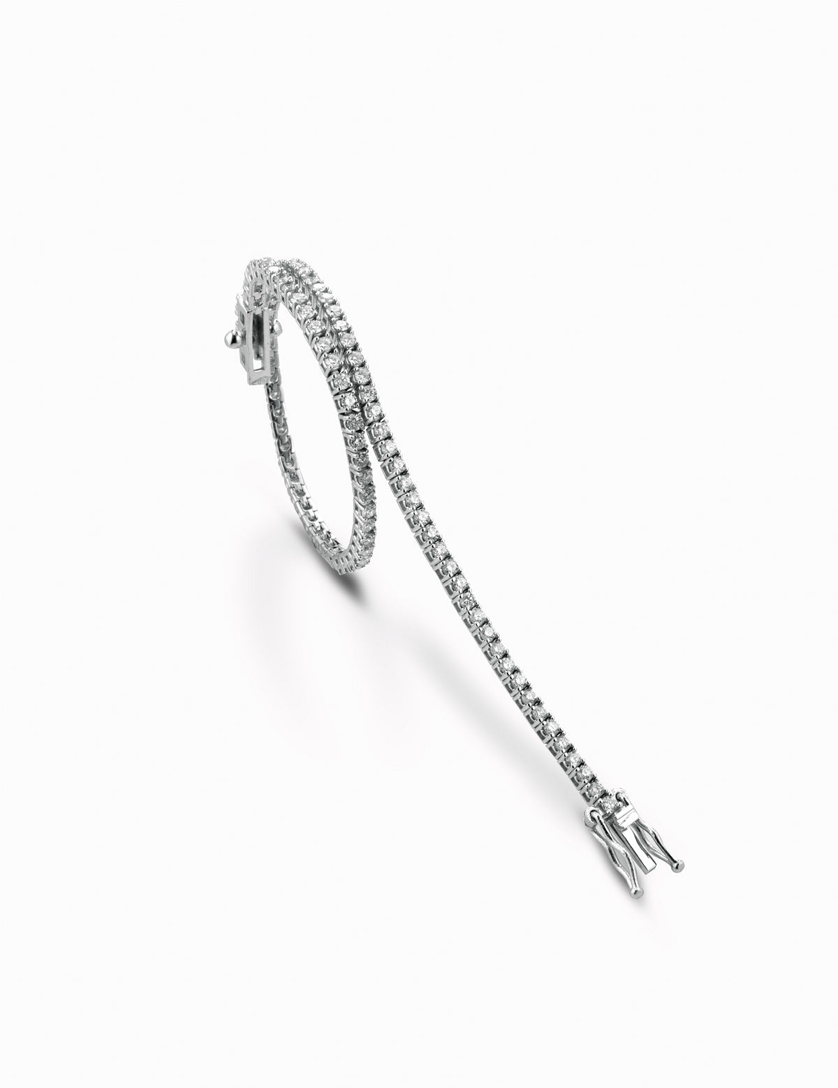 TENNIS A FILO IN ORO BIANCO CON DIAMANTI