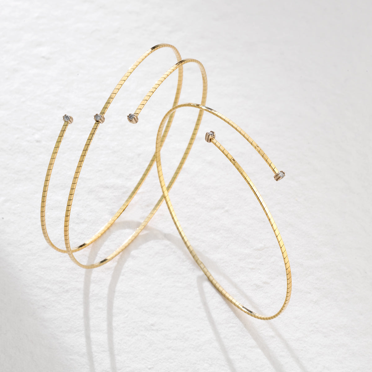 BRACCIALE SNAKE IN ORO GIALLO CON DIAMANTINI