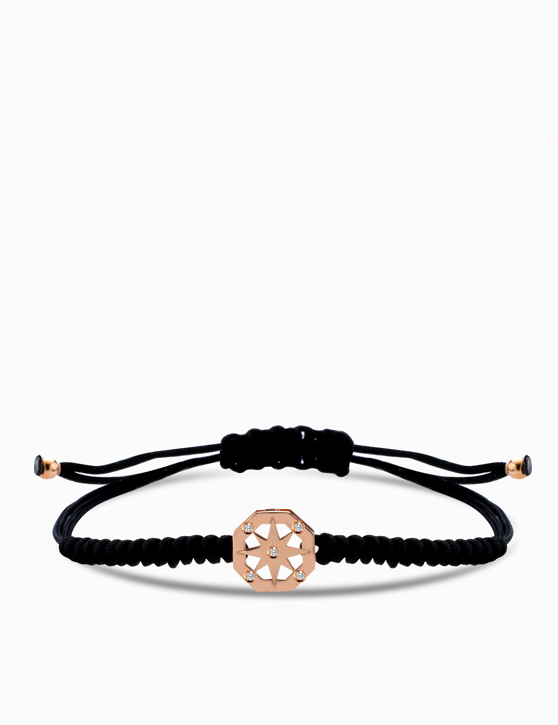 Bracciale moneta con rosa dei venti e laccio