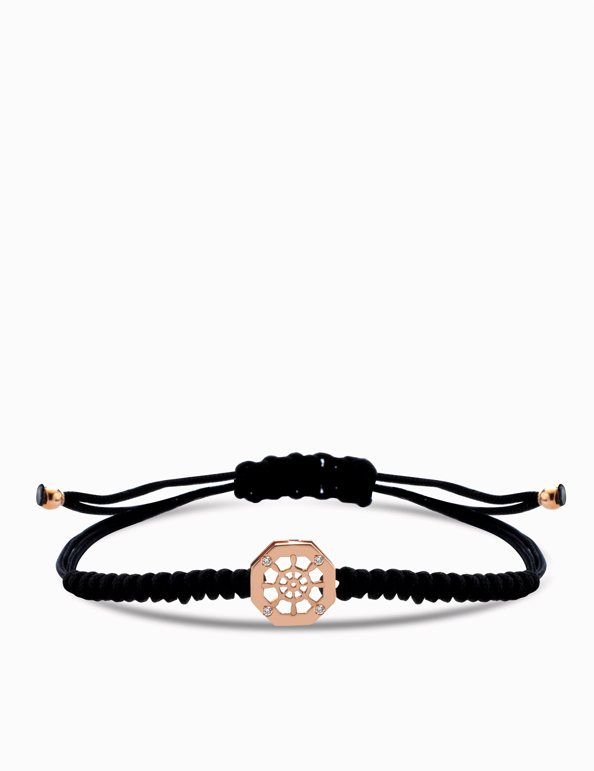 Bracciale con moneta timone in laccio
