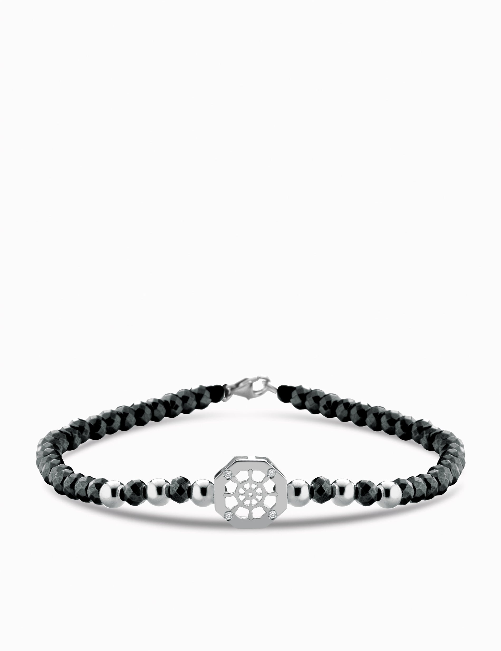 Bracciale con moneta timone in ematite