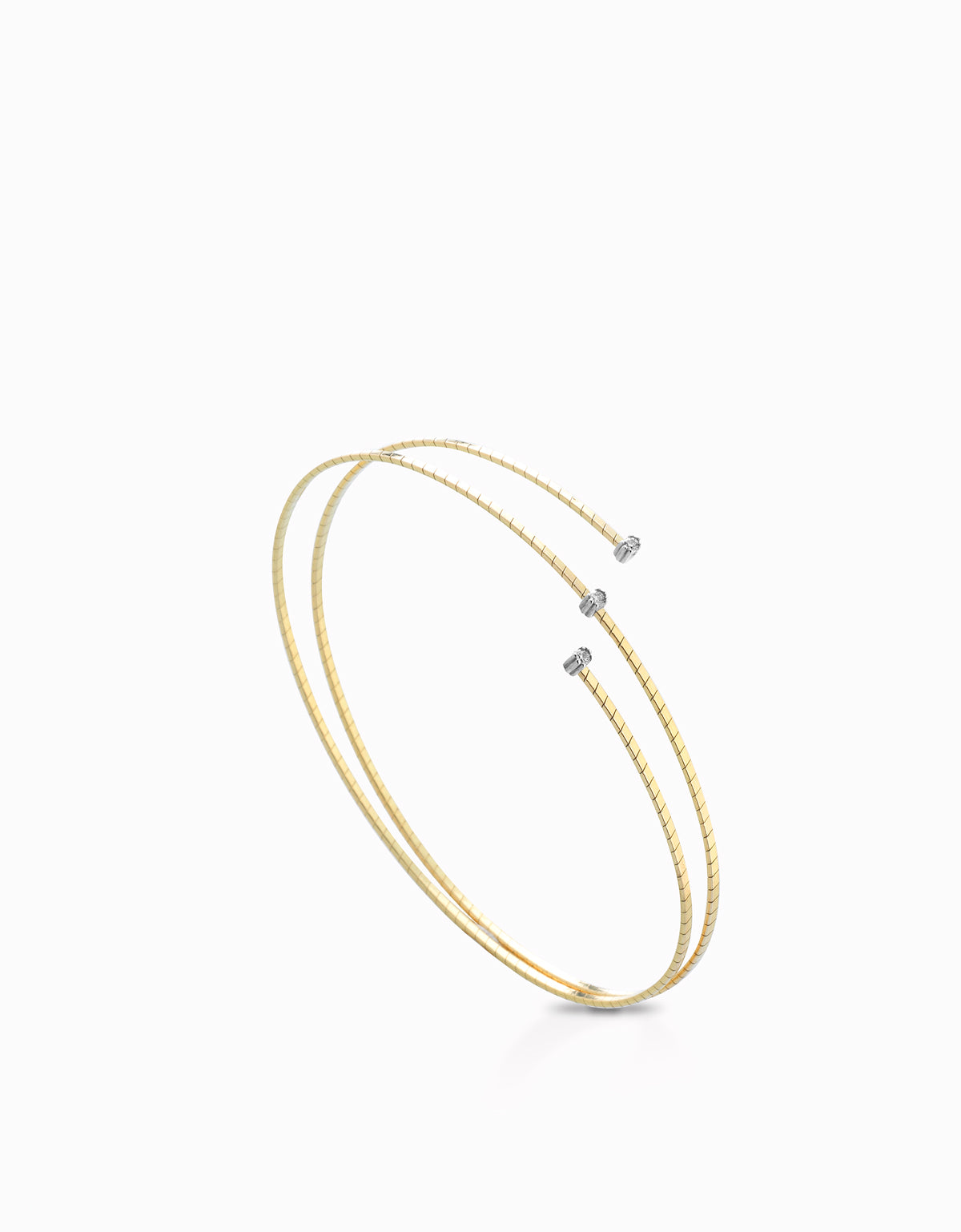 BRACCIALE SNAKE IN ORO GIALLO CON DIAMANTINI