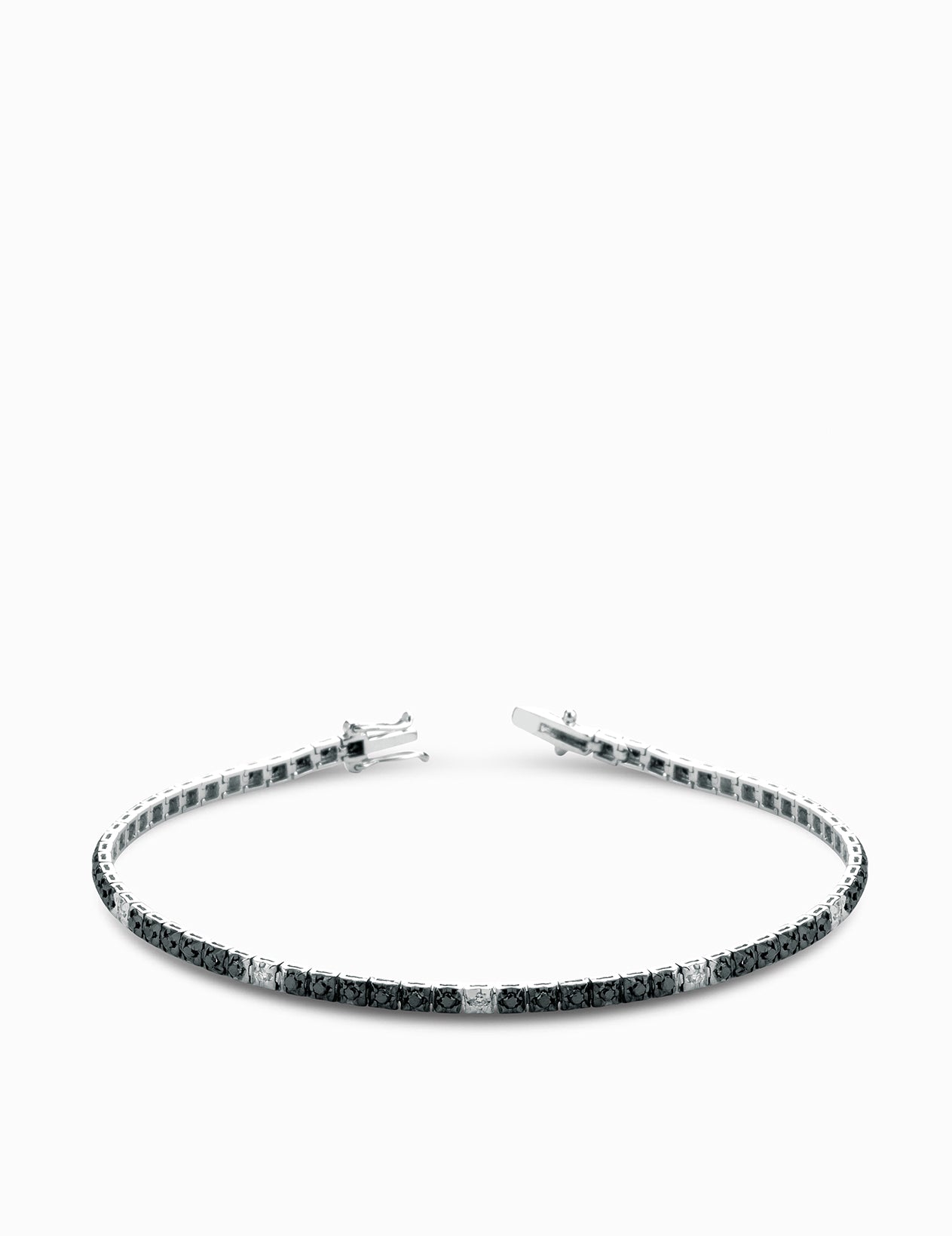 tennis con diamanti bianchi e diamanti neri