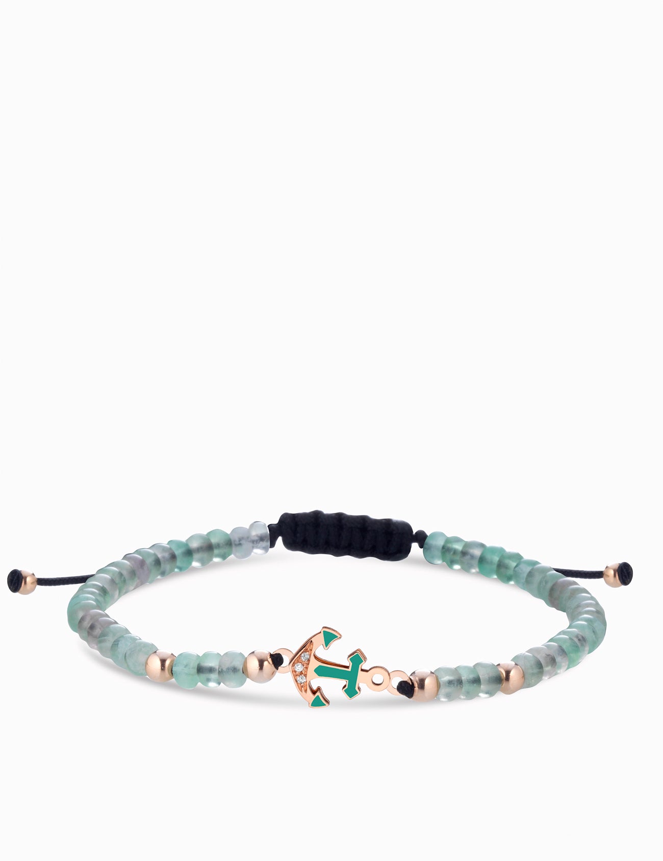 BRACCIALE UOMO ANCORA E SMALTO