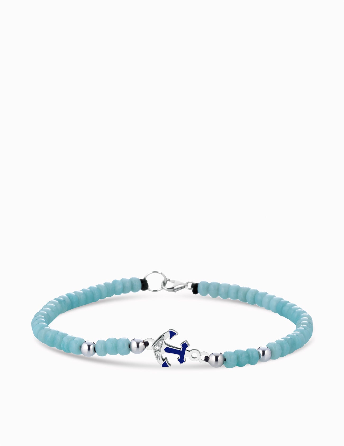 BRACCIALE UOMO ANCORA E SMALTO