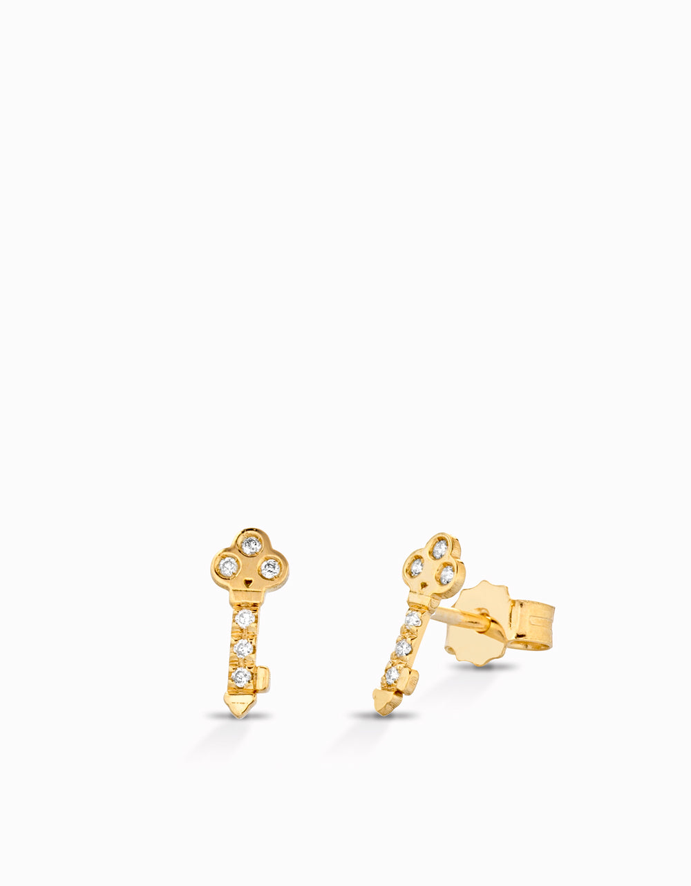 ORECCHINI CHIAVE IN ORO GIALLO CON DIAMANTI