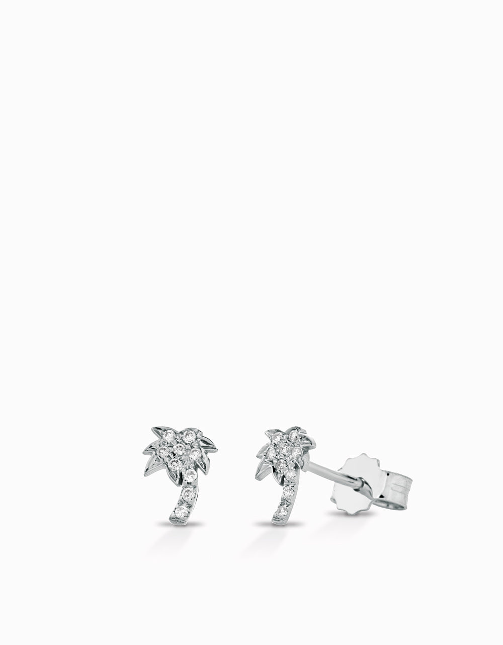 ORECCHINI PALMA IN ORO BIANCO