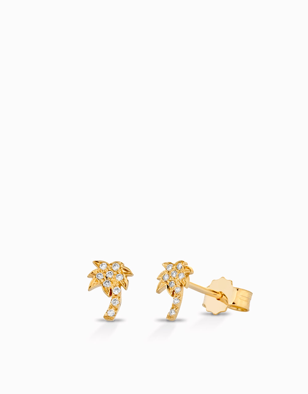 ORECCHINI PALMA IN ORO GIALLO CON DIAMANTI