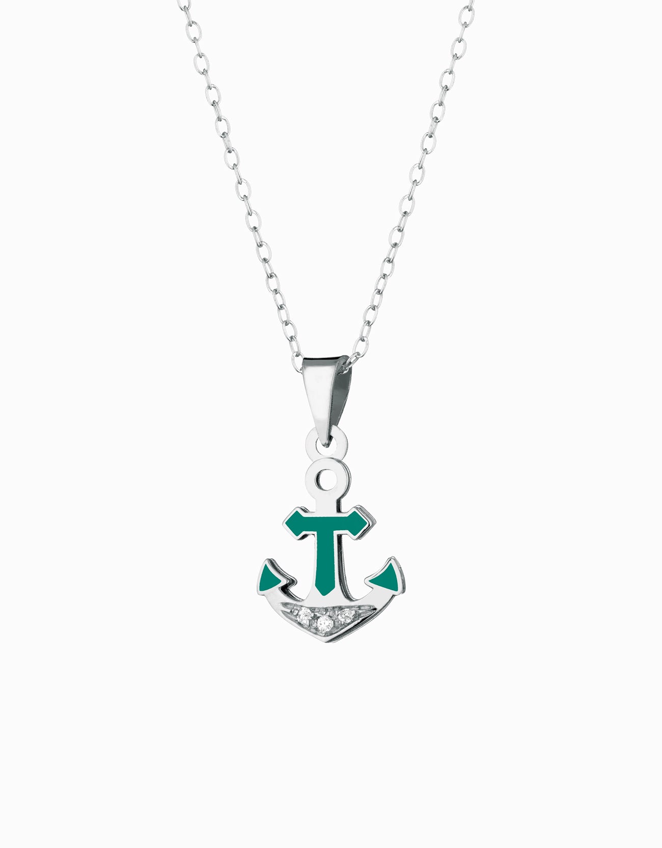 CIONDOLO UOMO ANCORA CON SMALTO