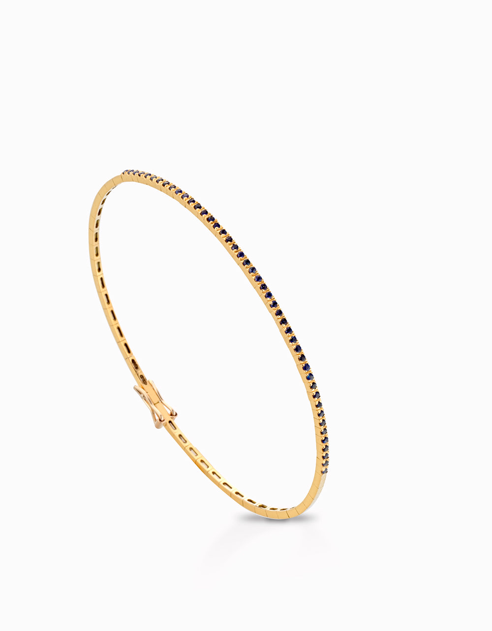 BRACCIALE RIGIDO IN ORO GIALLO CON ZAFFIRI