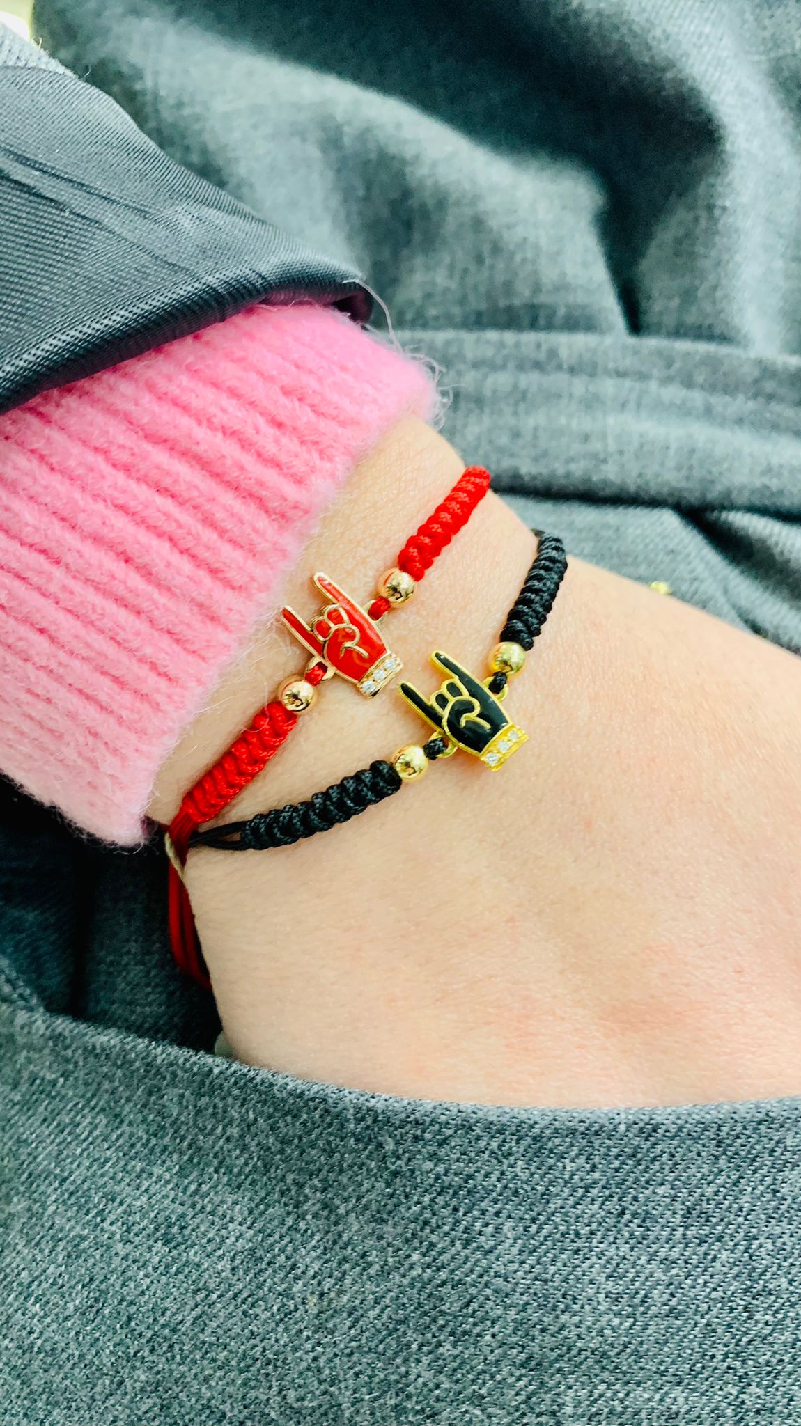 BRACCIALE LACCIO CON LUCKY SMALTATO E DIAMANTI