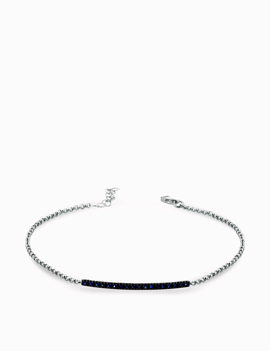 Bracciale con catena e zaffiri