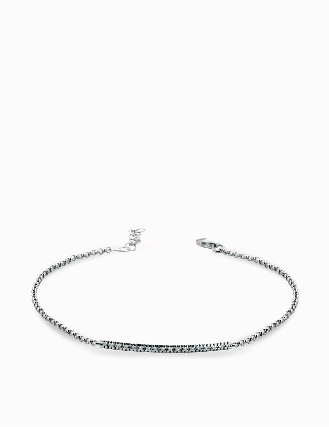 Bracciale con catena e diamanti
