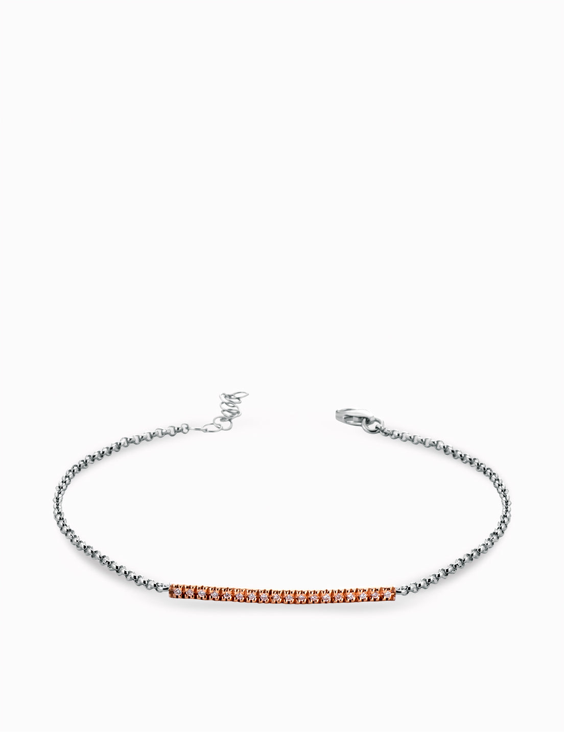 Bracciale con catena e diamanti