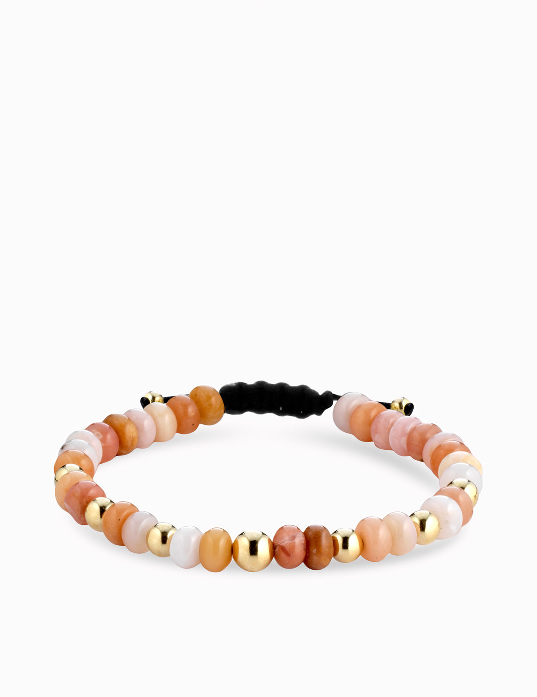 bracciale con sfere in ematite rosa oro giallo