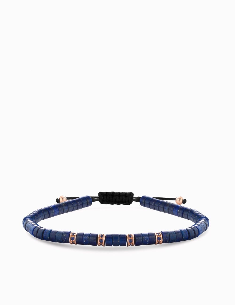 BRACCIALE  IN ORO ROSA CON ZAFFIRI ED EMATITE BLU