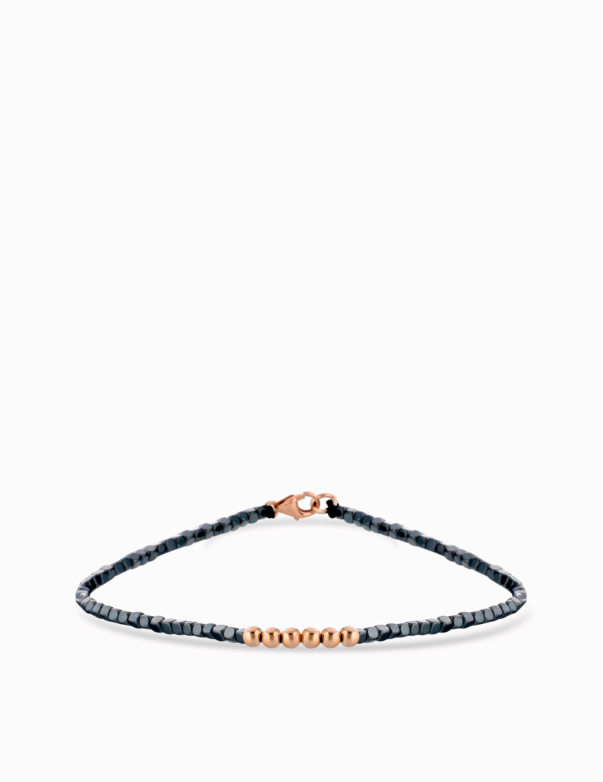 BRACCIALE CON LACCIO CON EMTAITE IN ORO ROSA