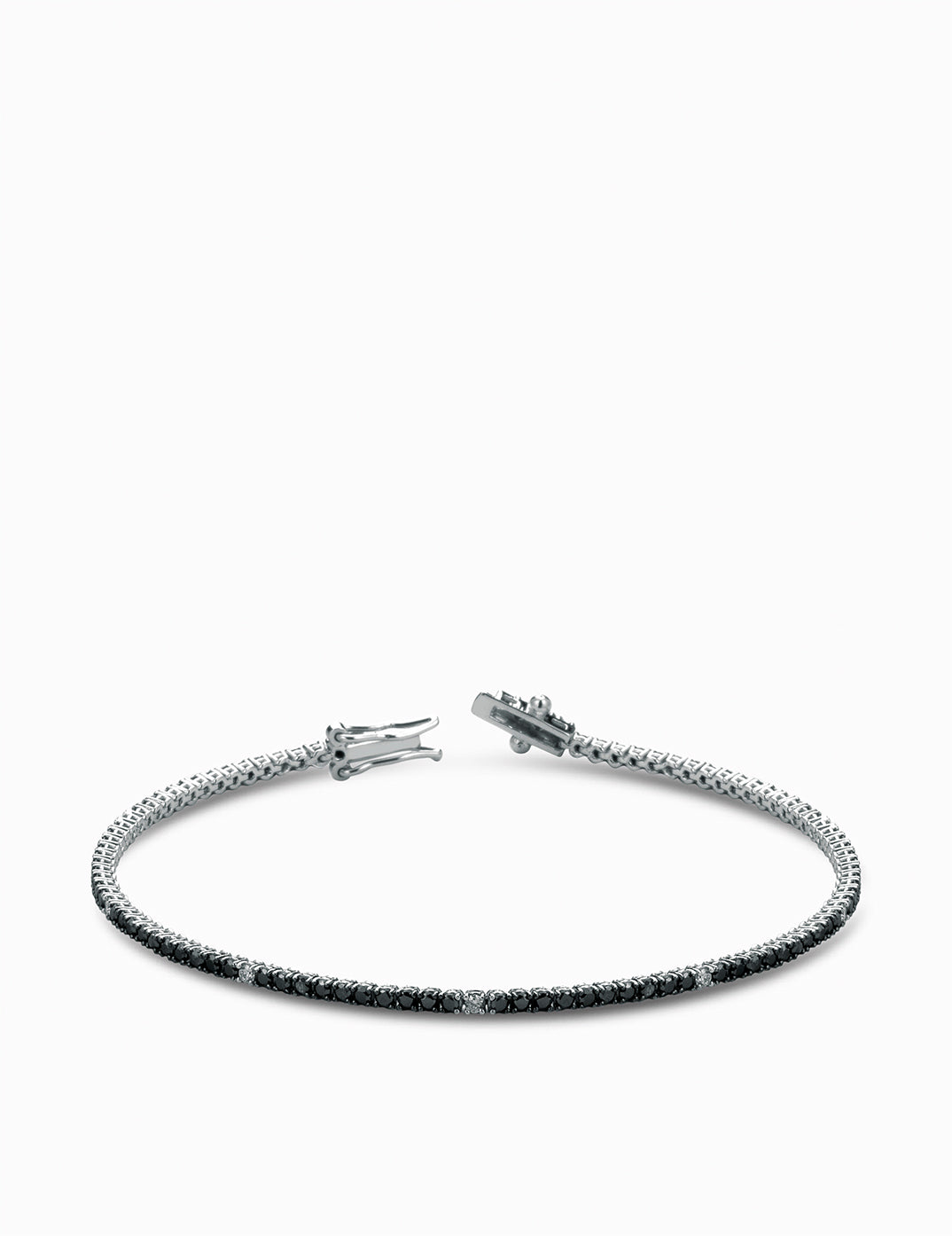 tennis con diamanti bianchi e diamanti neri