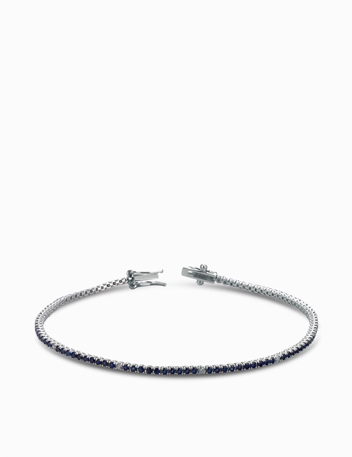 tennis diamanti bianchi e zaffiri