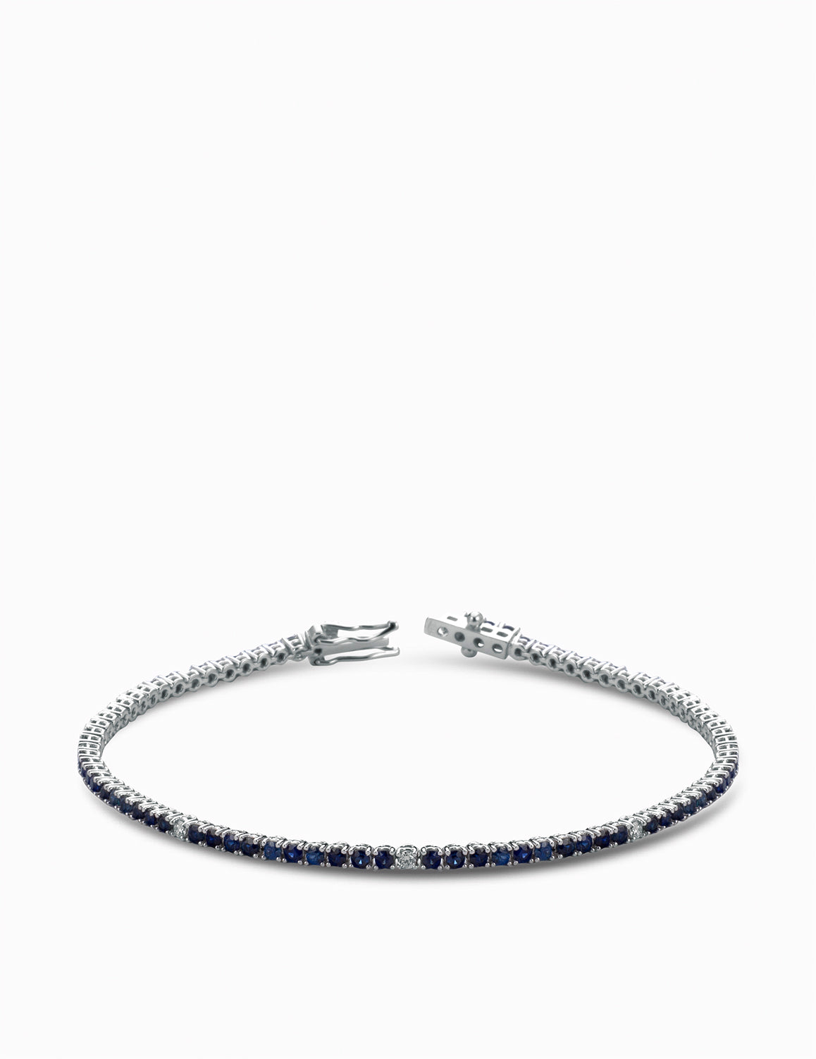 tennis diamanti bianchi e zaffiri