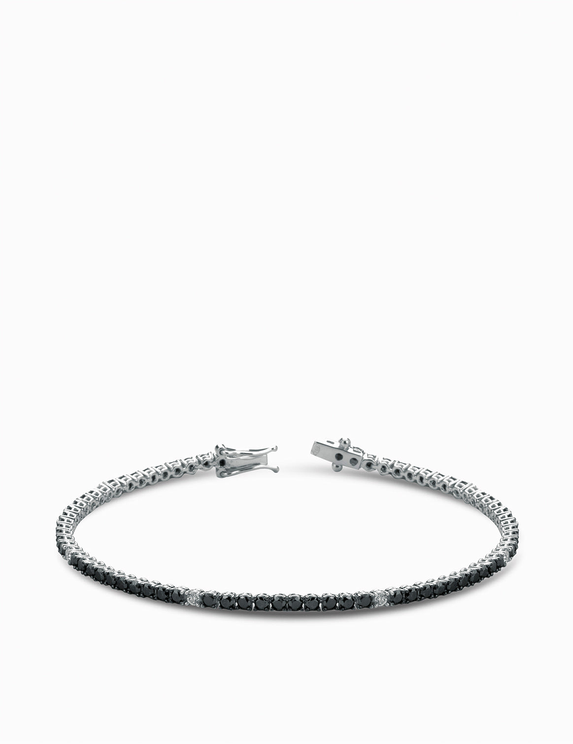 tennis con diamanti bianchi e diamanti neri