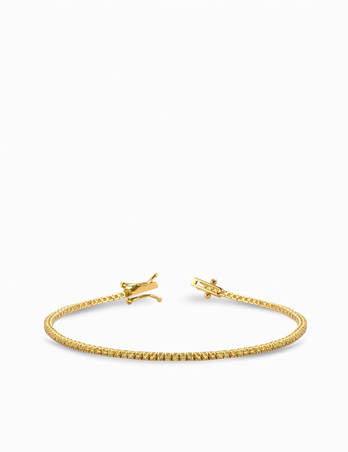 bracciale tennis con zaffiri gialli