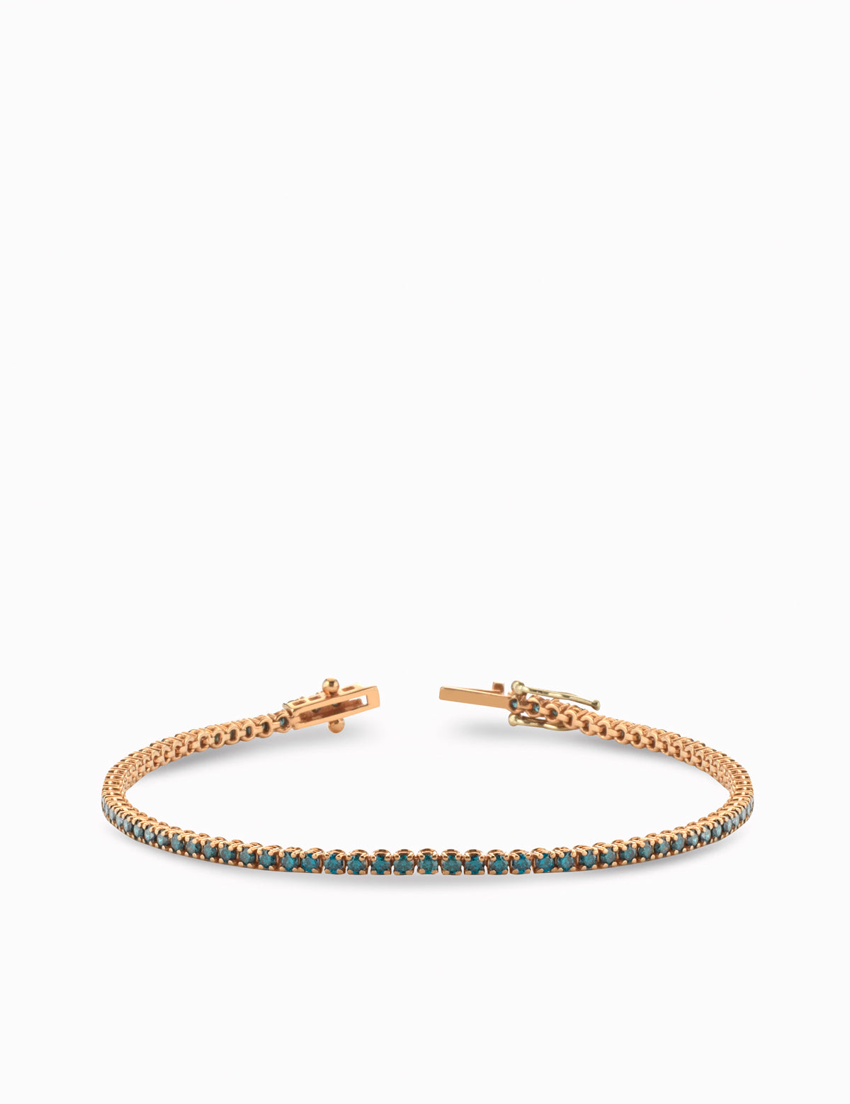 bracciale tennis con diamanti  blu