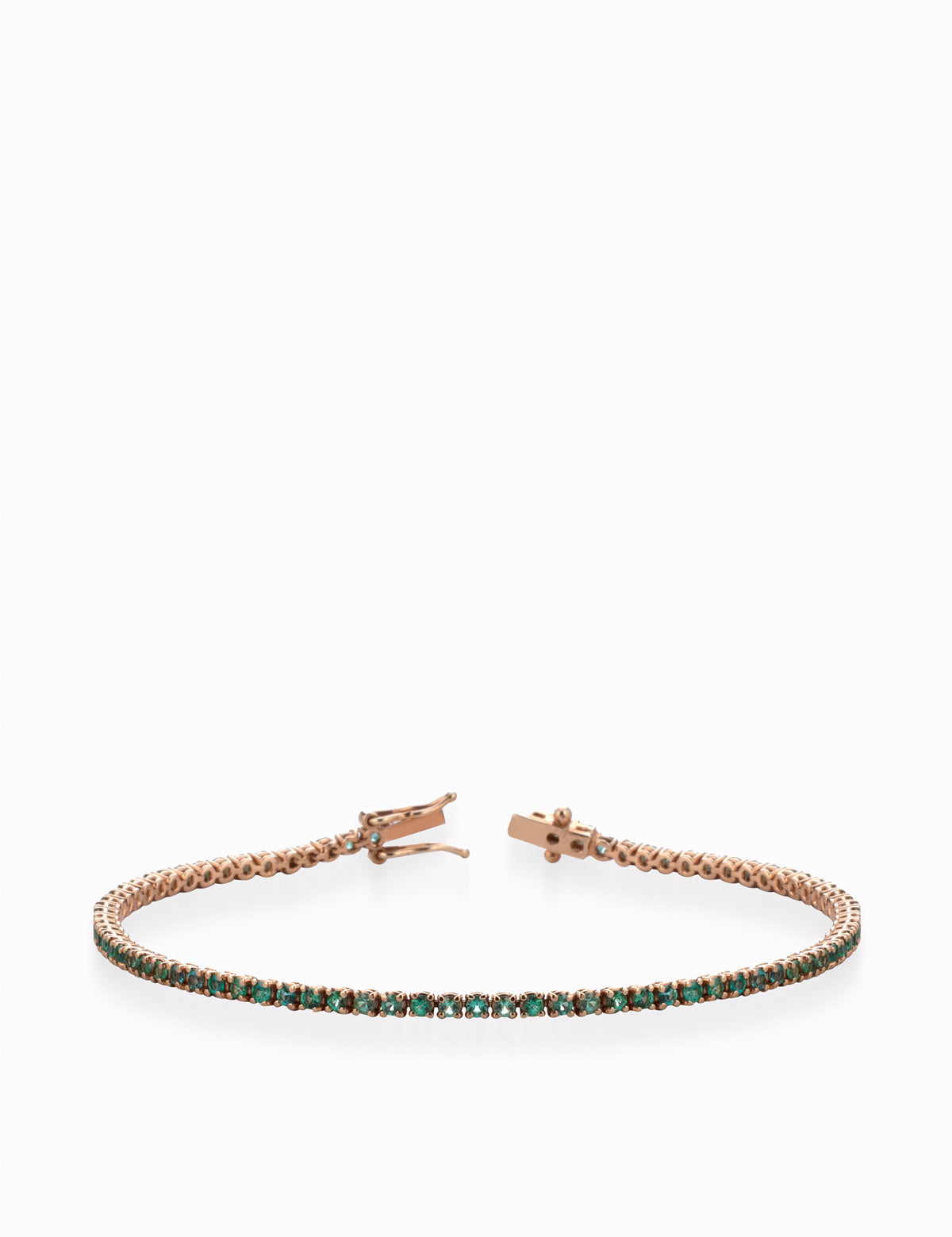 TENNIS IN ORO ROSA CON SMERALDI