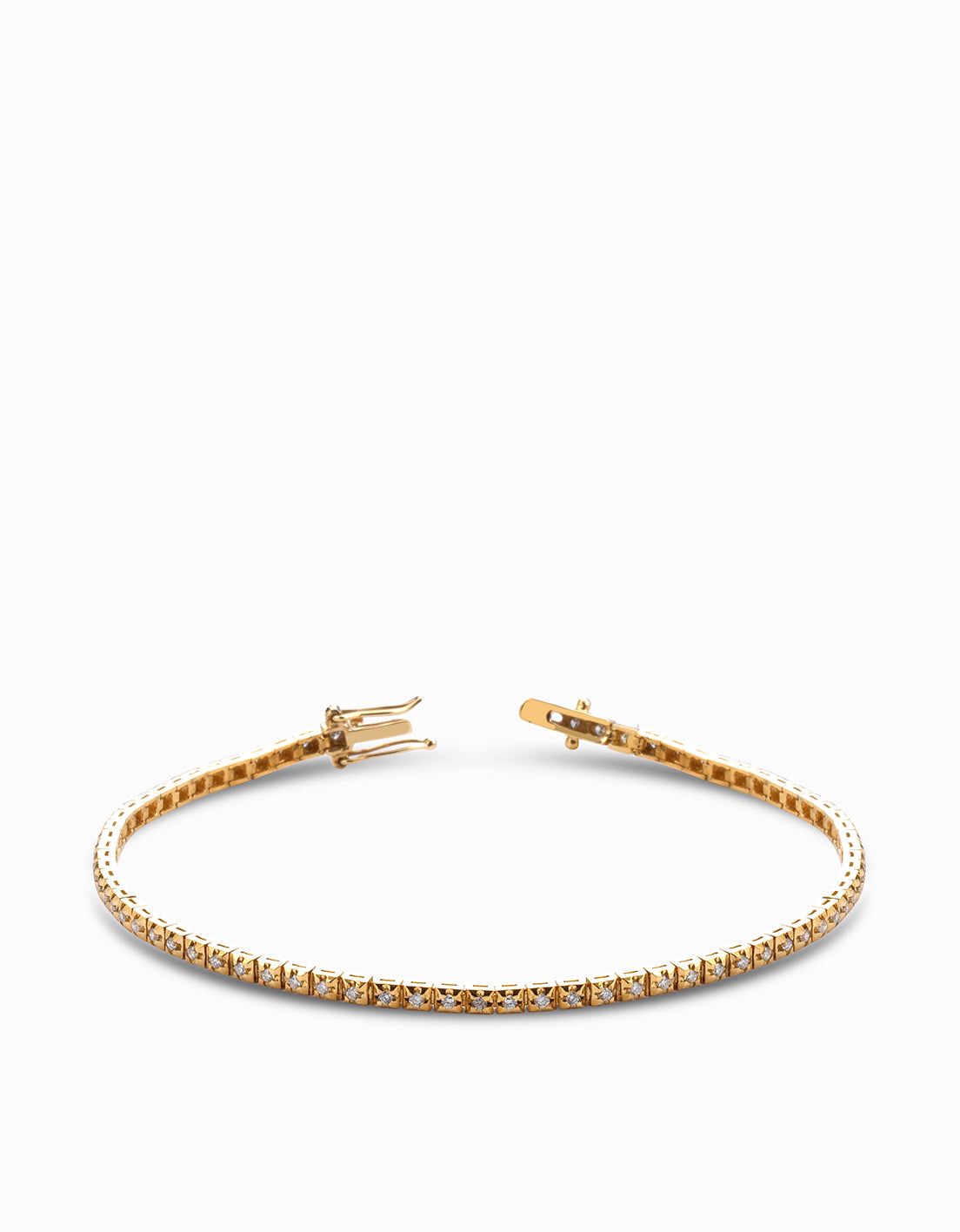 tennis con diamanti bianchi oro rosa