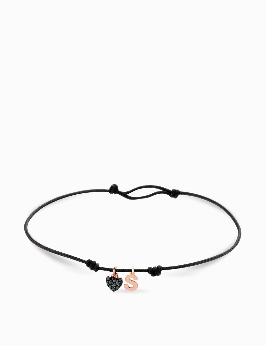 Bracciale con cuore e lettera