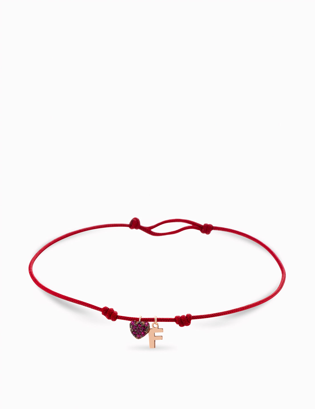 bracciale con cuore e lettera