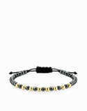 Bracciale con sfere in ematite nera e oro giallo Dalù Gioielli 