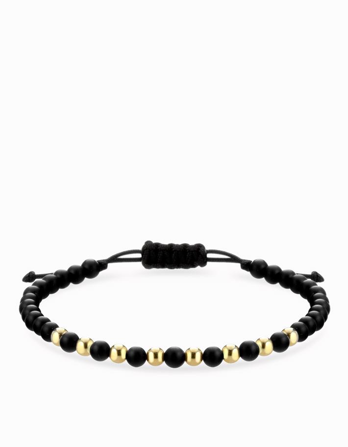 Bracciale con sfere in onice e oro giallo Dalù Gioielli 