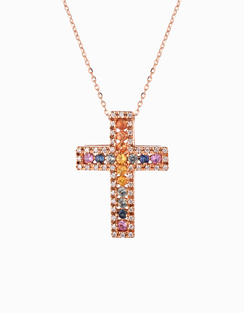 YAFEINI Collana a croce in argento sterling 925 con ciondolo a YAFEINI Collana a croce in argento sterling 925 con ciondolo a