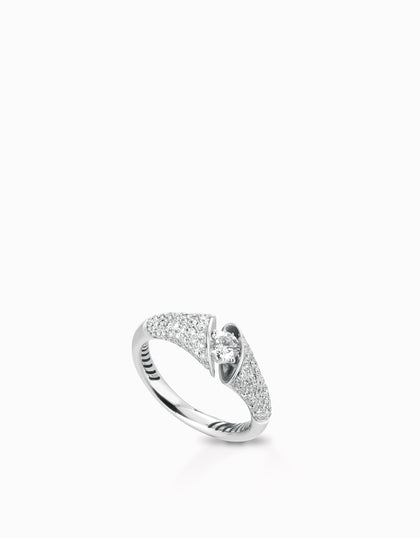 ANELLO SOLITARIO PAVE'