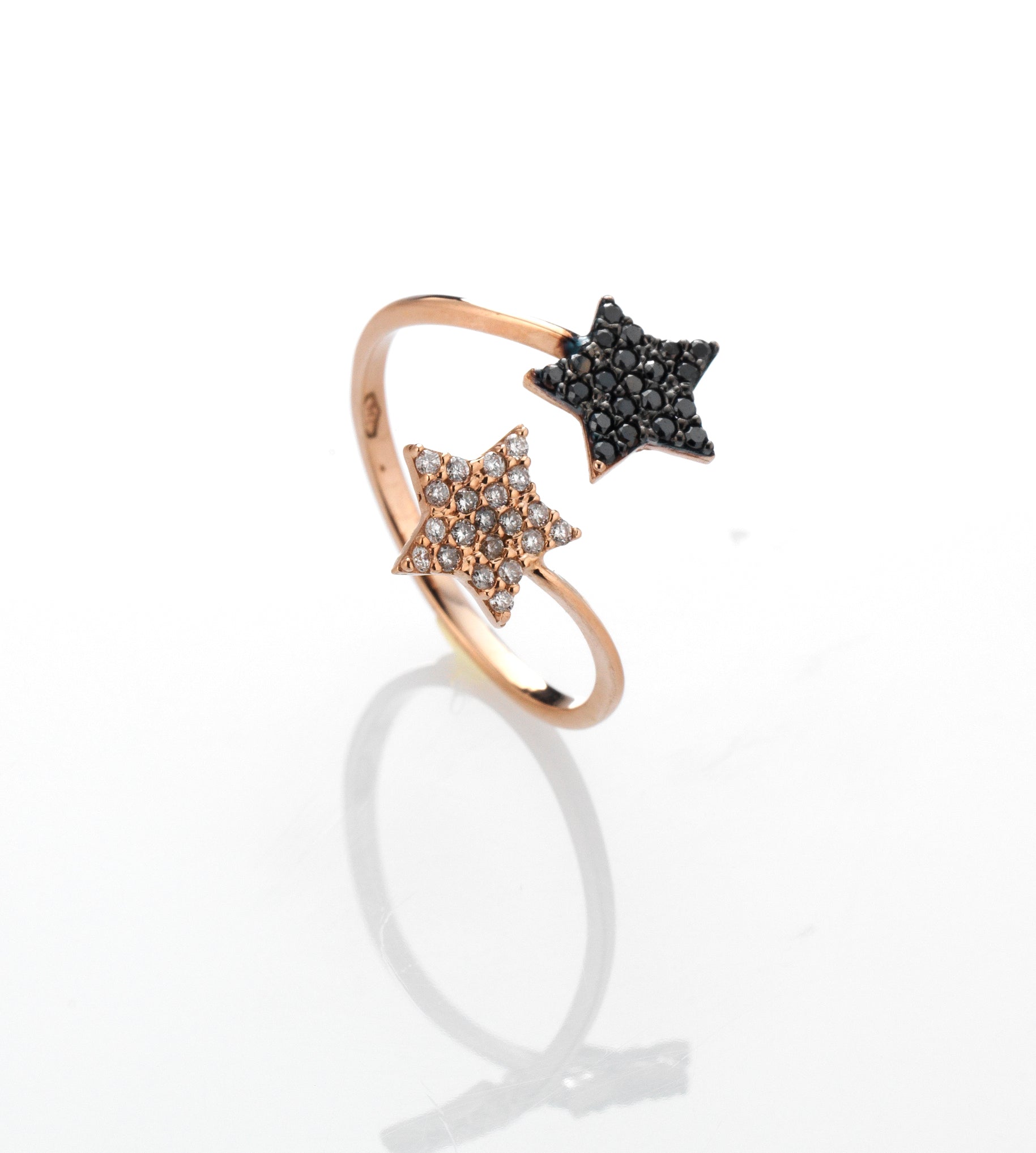 anello minimal con due stelle