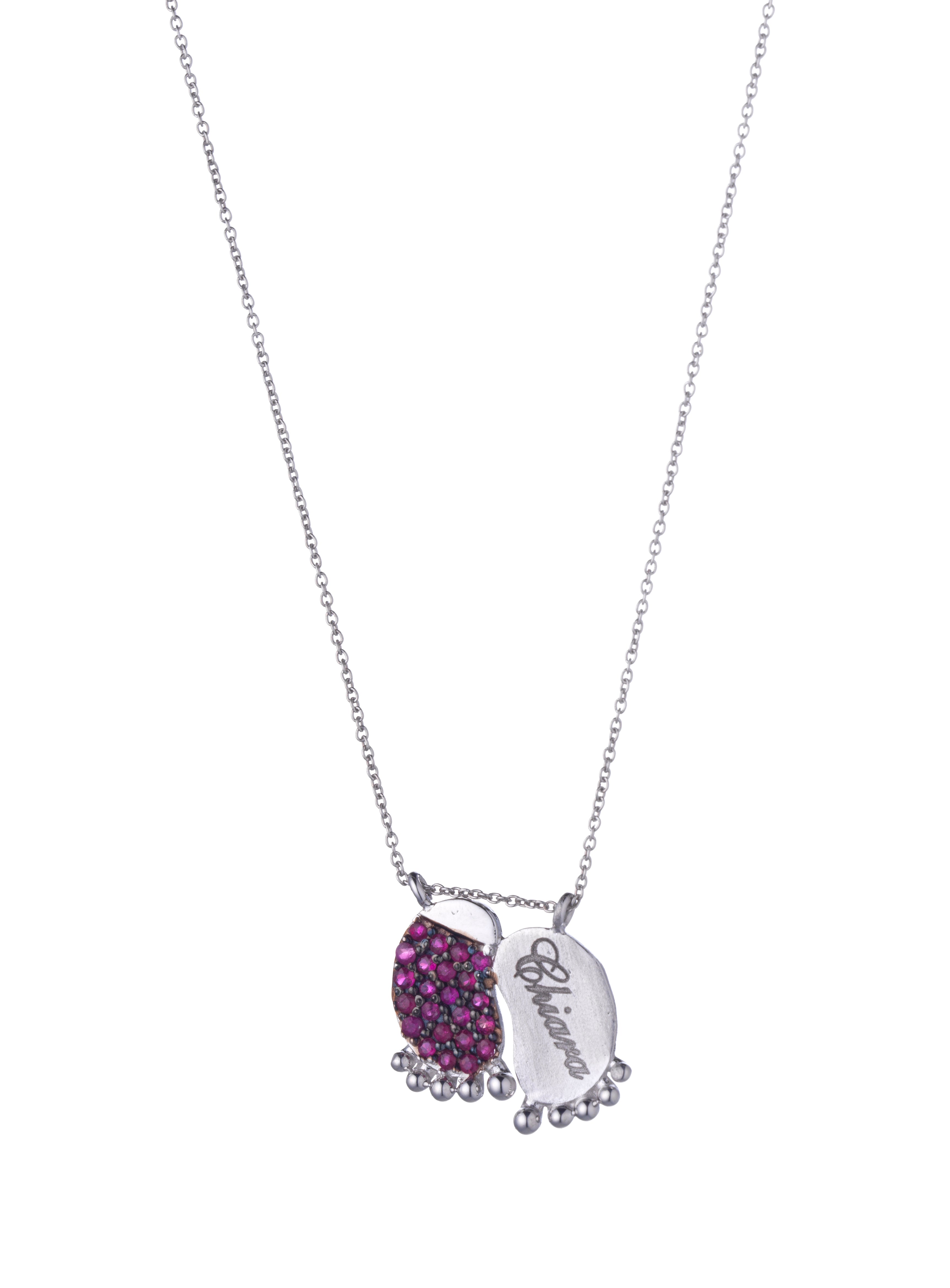 collana ciondolo piedini