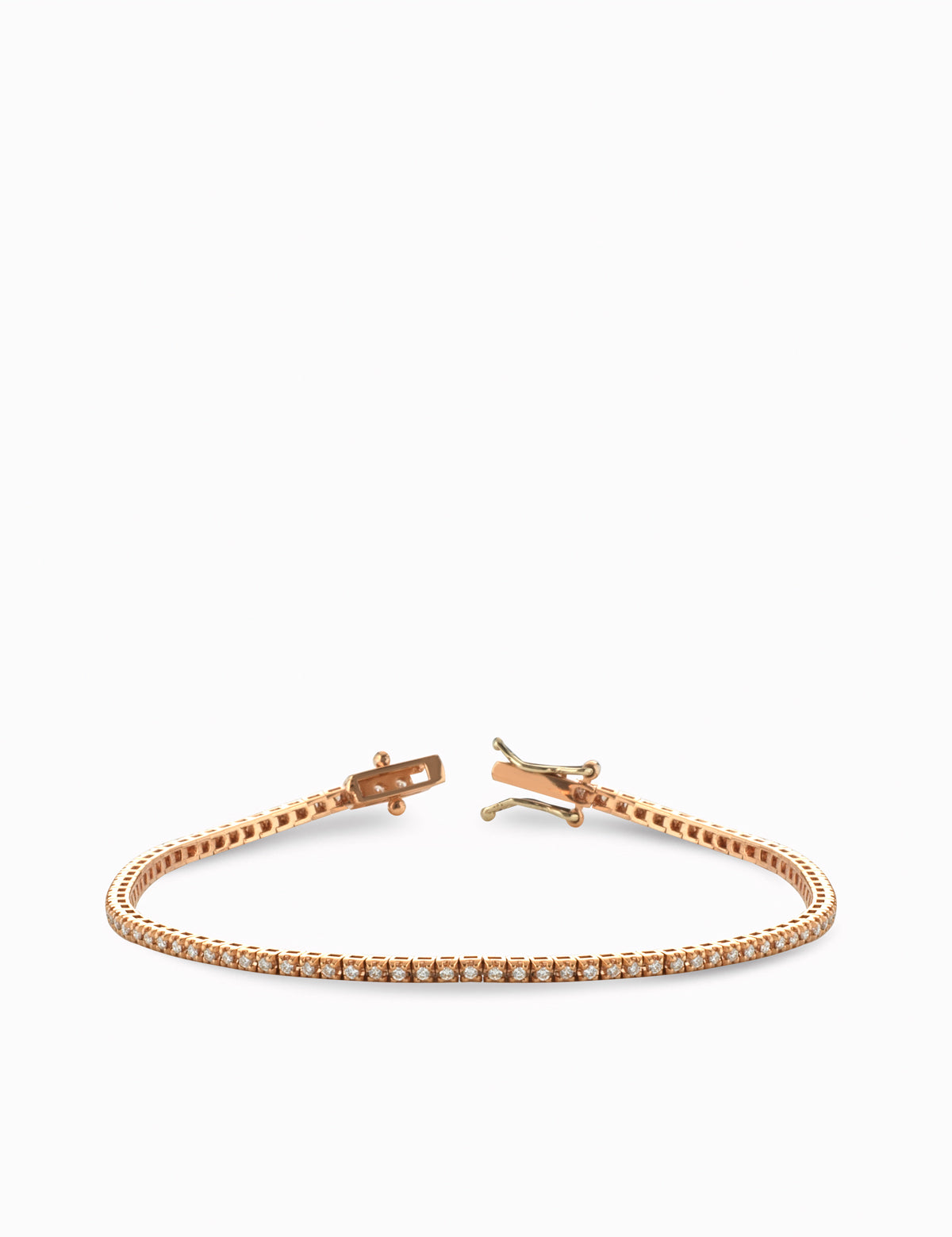 tennis oro rosa con diamanti