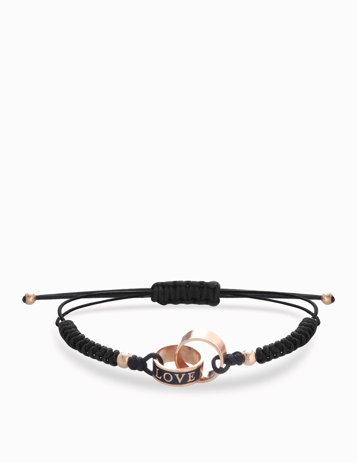 Bracciale in oro 9kt, oro rosa con smalto nero