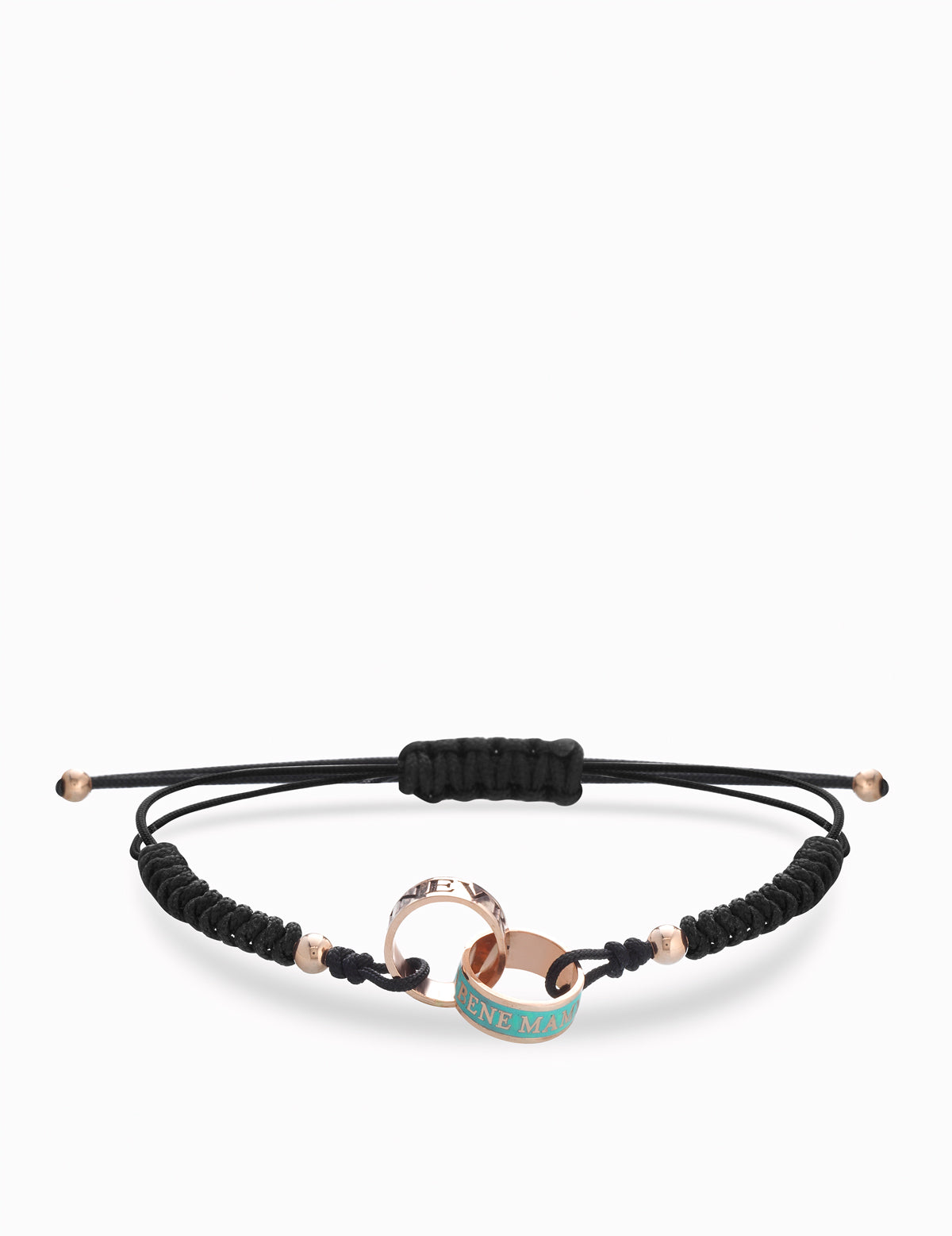 Bracciale Legame in oro 9 kt, oro rosa con smalto celeste