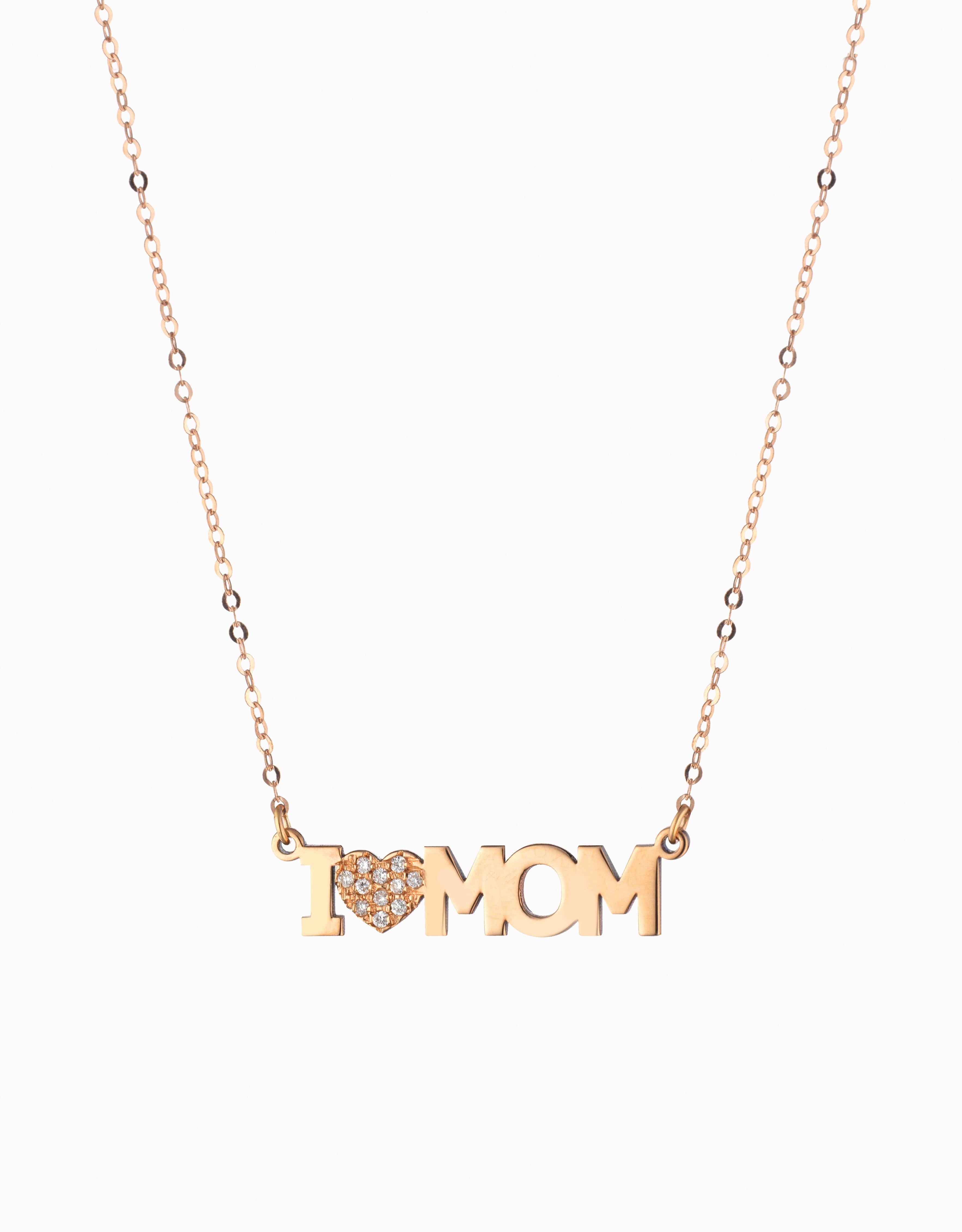 collana i love mom con diamanti