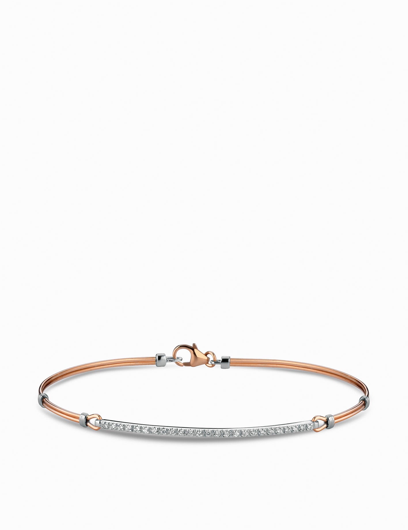 bracciale rigido con centrale diamanti