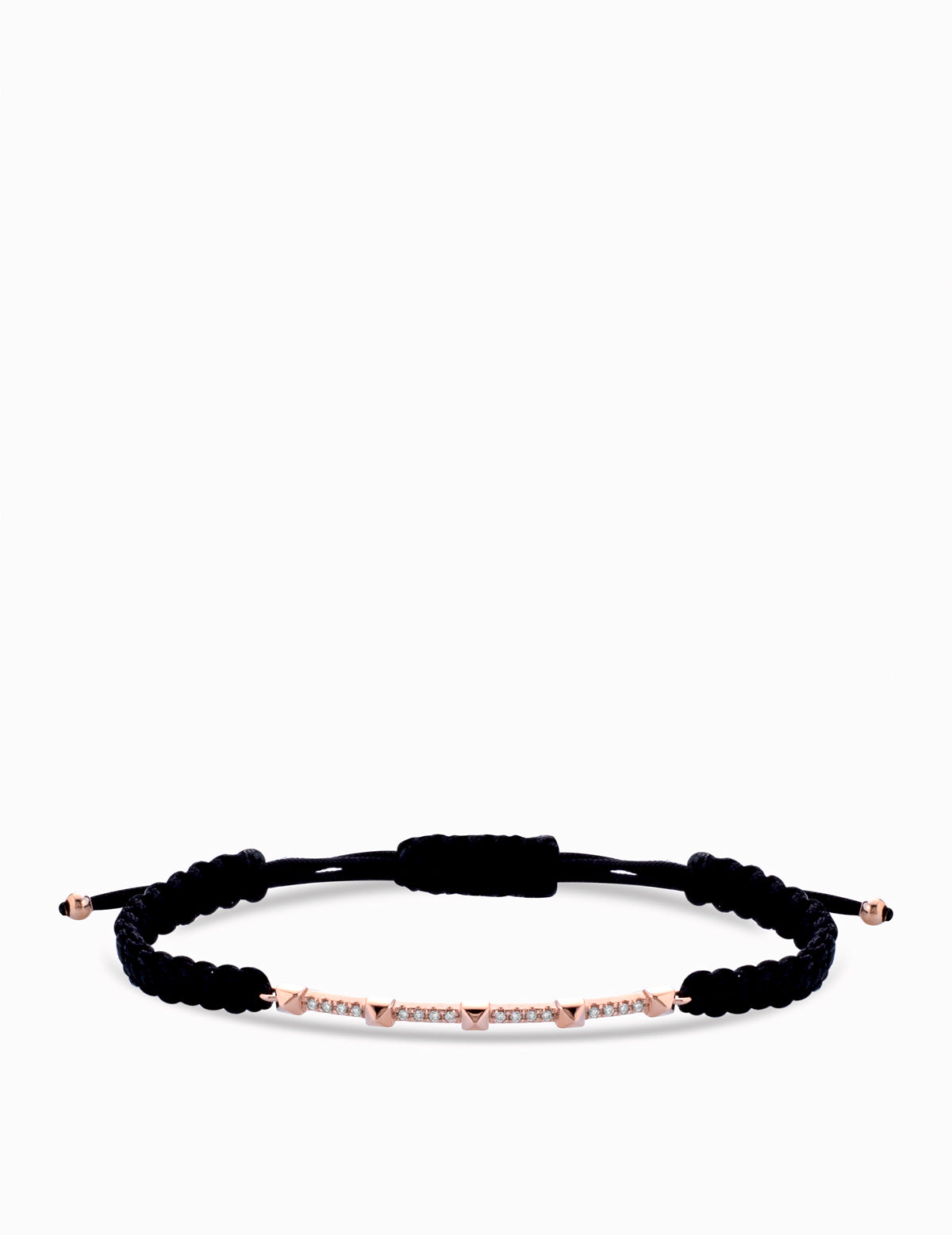 BRACCIALE CON LACCIO E BACCHETTA IN ORO ROSA DI DIAMANTI