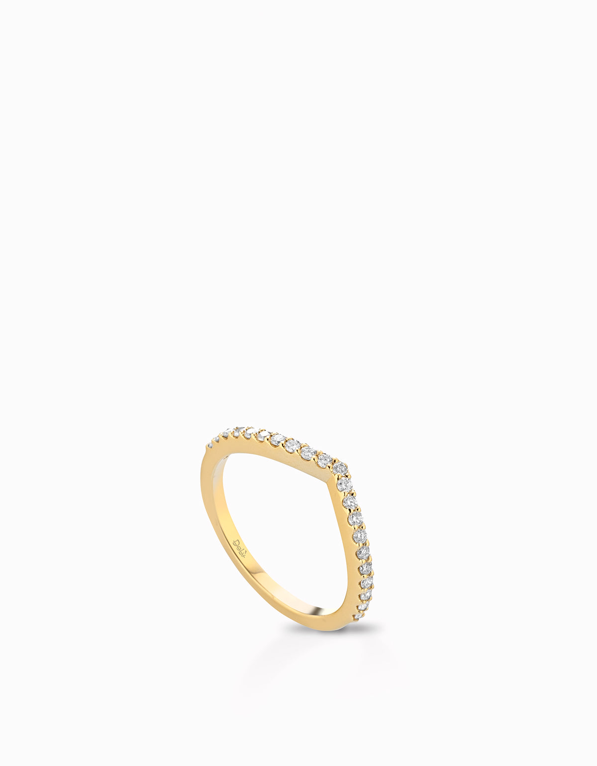 ANELLO A V PICCOLO IN ORO GIALLO CON DIAMANTI