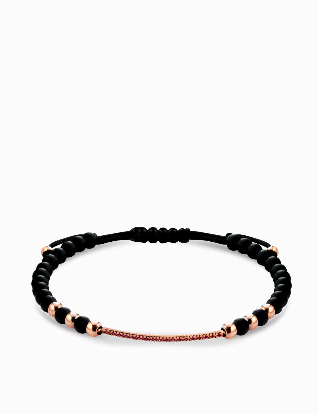 Bracciale bacchetta in onice con rubini