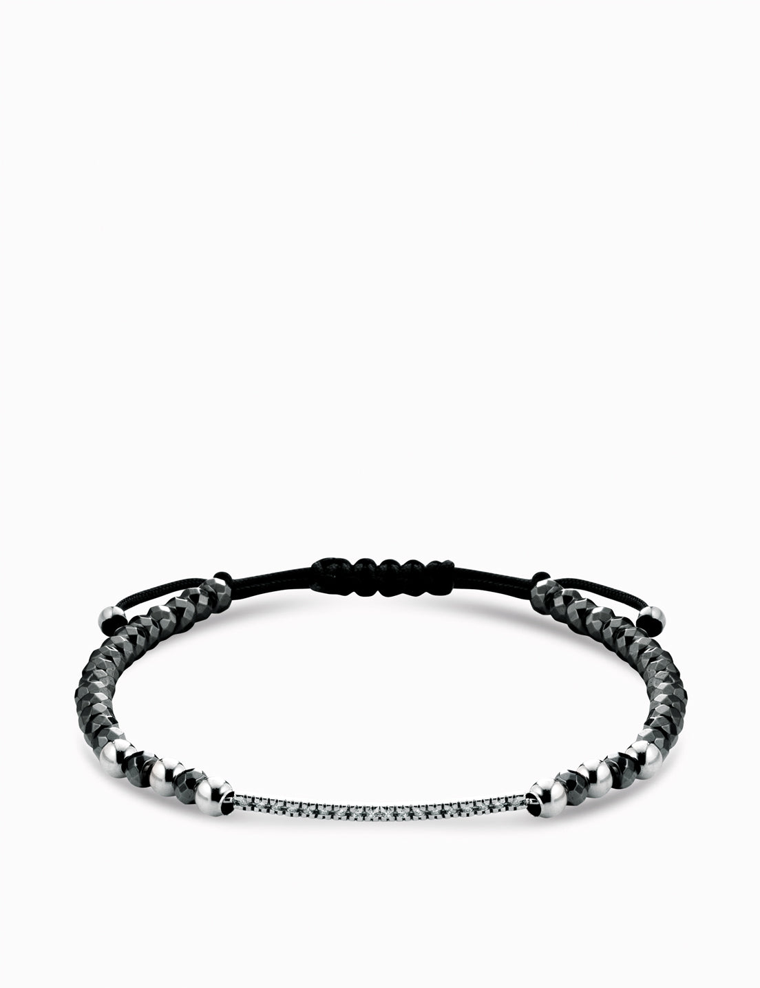 Bracciale in ematite e diamanti